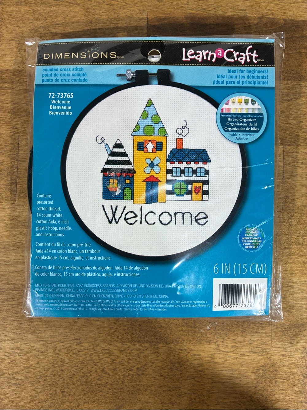 Dimensions 72-73765 Welcome Cross Stitch Kit 6” Cottagecore Unopened